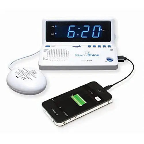 Sonic Alert Rise n Shine Travel Dual Alarm Clock w/ Bed