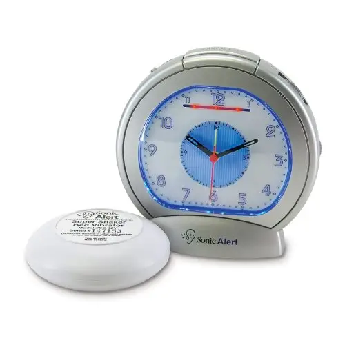 SONIC ALERT SHAKING VIBRATOR ANALOG ALARM CLOCK BA47 - Misc