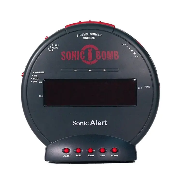 SONIC ALERT SHAKING VIBRATOR BOMB ALARM CLOCK SBB500 - Misc