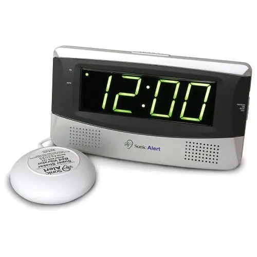 SONIC ALERT SHAKING VIBRATOR LARGE ALARM CLOCK SB300 - Misc