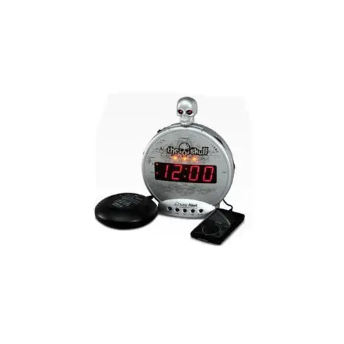 SONIC ALERT SKULL BOOM BED SHAKER ALARM CLOCK SBS550BC -