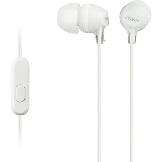 Sony Lightweight In-Ear Headphones with Mic (White)