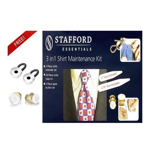 Stafford 3 in 1 No-Sew Shirt Maintenance Clothing Care Kit