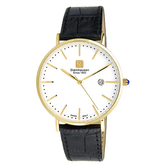 Steinhausen Men’s Burgdorf Gold Tone Stainless Steel Black