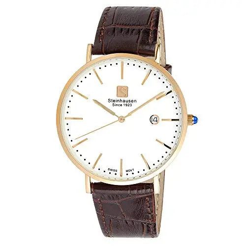 Steinhausen Men’s Burgdorf Rose Gold Stainless Steel Brown