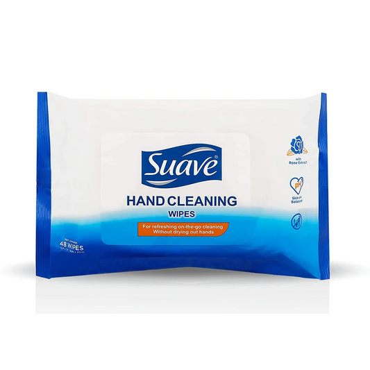 Suave Hand Cleaning PH Balanced Wipes with Rose Extract (48