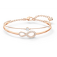 Swarovski Infinity Rose Gold White Crystals Bangle 5518871 -