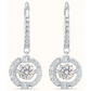 Swarovski Sparkling Dance Rhodium Plated White Crystals Drop