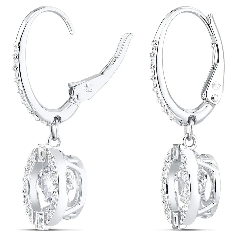 Swarovski Sparkling Dance Rhodium Plated White Crystals Drop