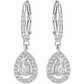 Swarovski Women’s Angelic Rhodium Plated Clear Crystal Drop