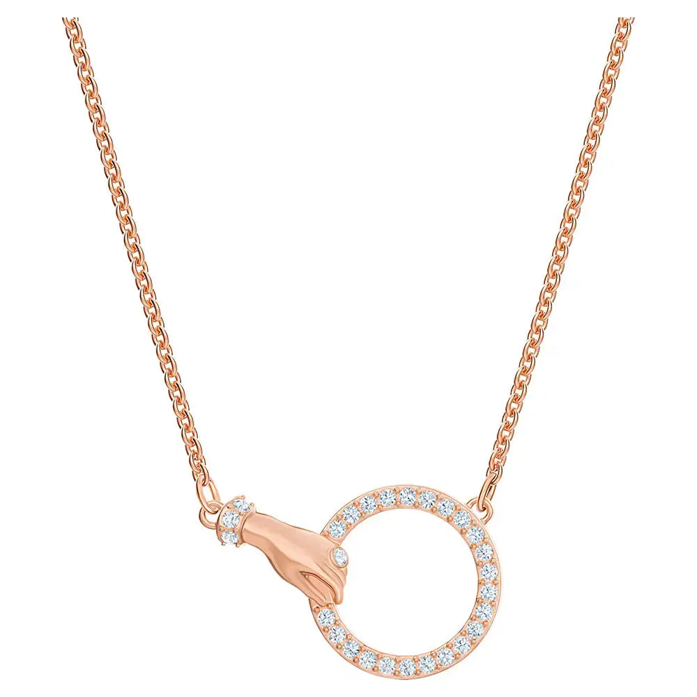 Swarovski Women’s Symbolic Rose Gold White Crystals Necklace