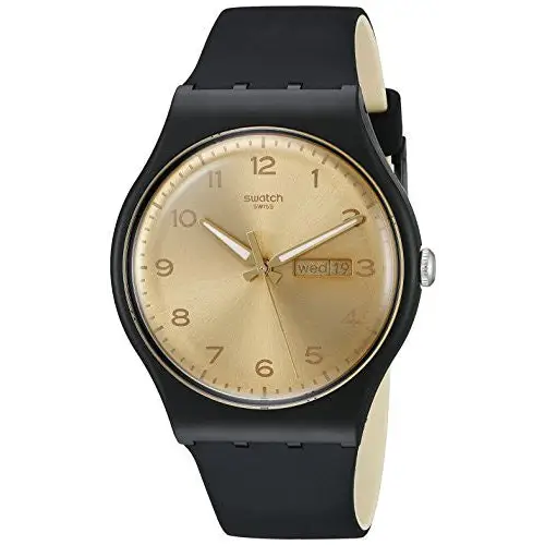 Swatch Unisex Golden Friend Analog Quartz Black