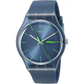 Swatch Women’s Blue Rebel Quartz Blue Plastic/Silicone Watch
