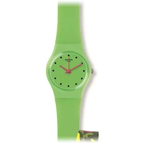 Swatch Women’s Camovert Quartz Lime Green Camo Print Wrap