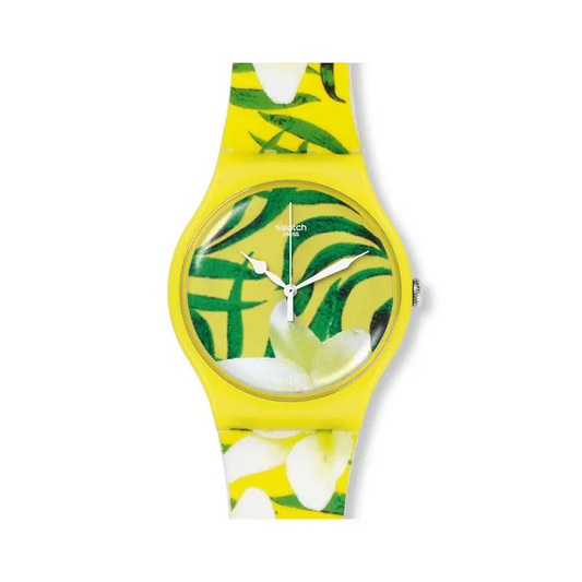 Swatch Women’s Limbo Dance Analog Quartz Yellow & Green