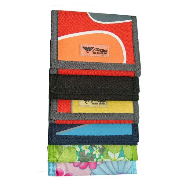 SZCO Assorted Tri-Fold Velcro Nylon Wallets 211180 - Misc