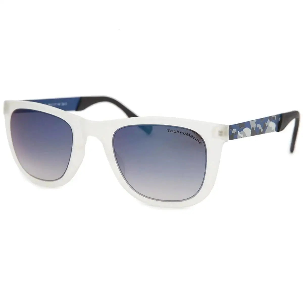 TechoMarine Black Reef Clear Frame Blue Mirrored Lens
