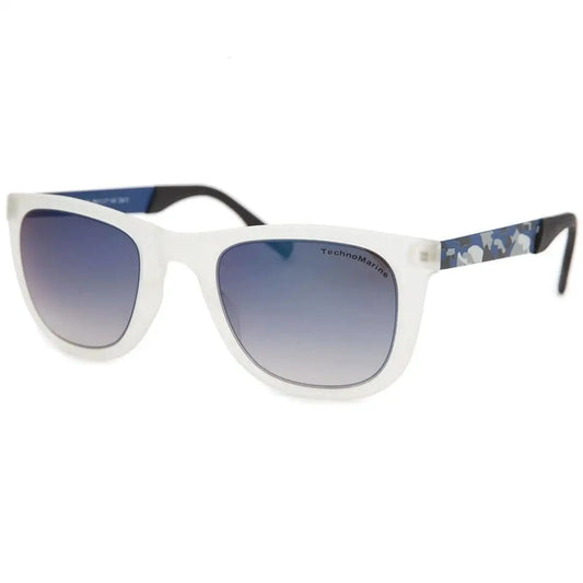 TechoMarine Black Reef Clear Frame Blue Mirrored Lens