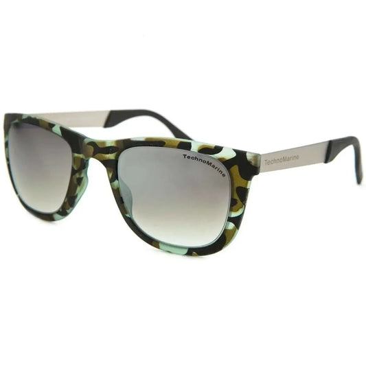TechoMarine Black Reef Tortoise Frame Green Mirrored Lens