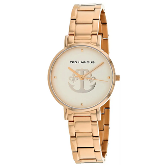 Ted Lapidus Women Classic Quartz Rose Gold Tone Stainless