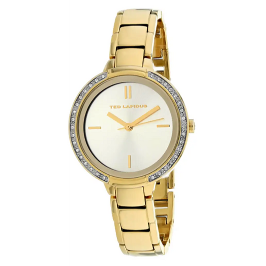 Ted Lapidus Women’s Classic Quartz Gold Tone Stainless Steel