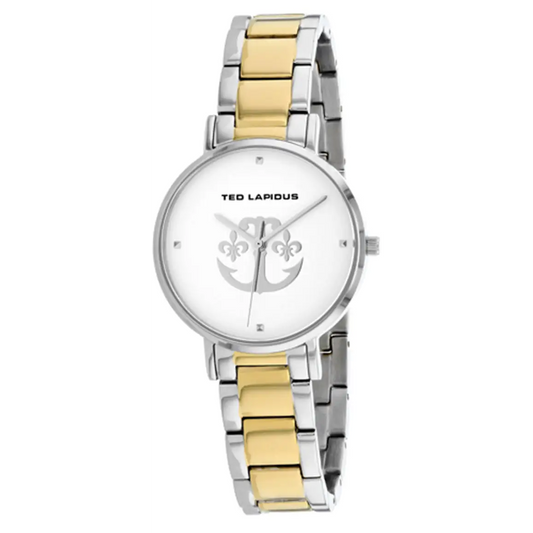 Ted Lapidus Women’s Classic Quartz Two Tone Stainless Steel