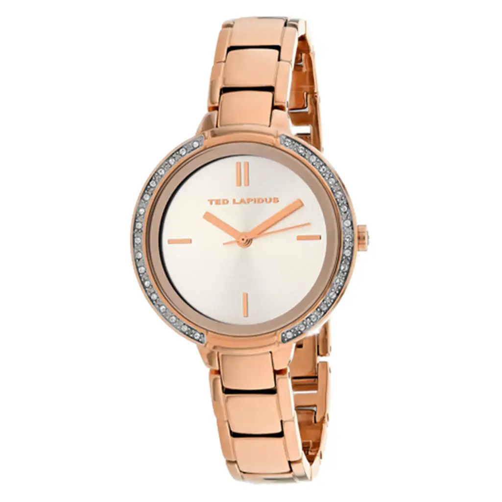 Ted Lapidus Women’s Classic Rose Gold Tone Stainless Steel