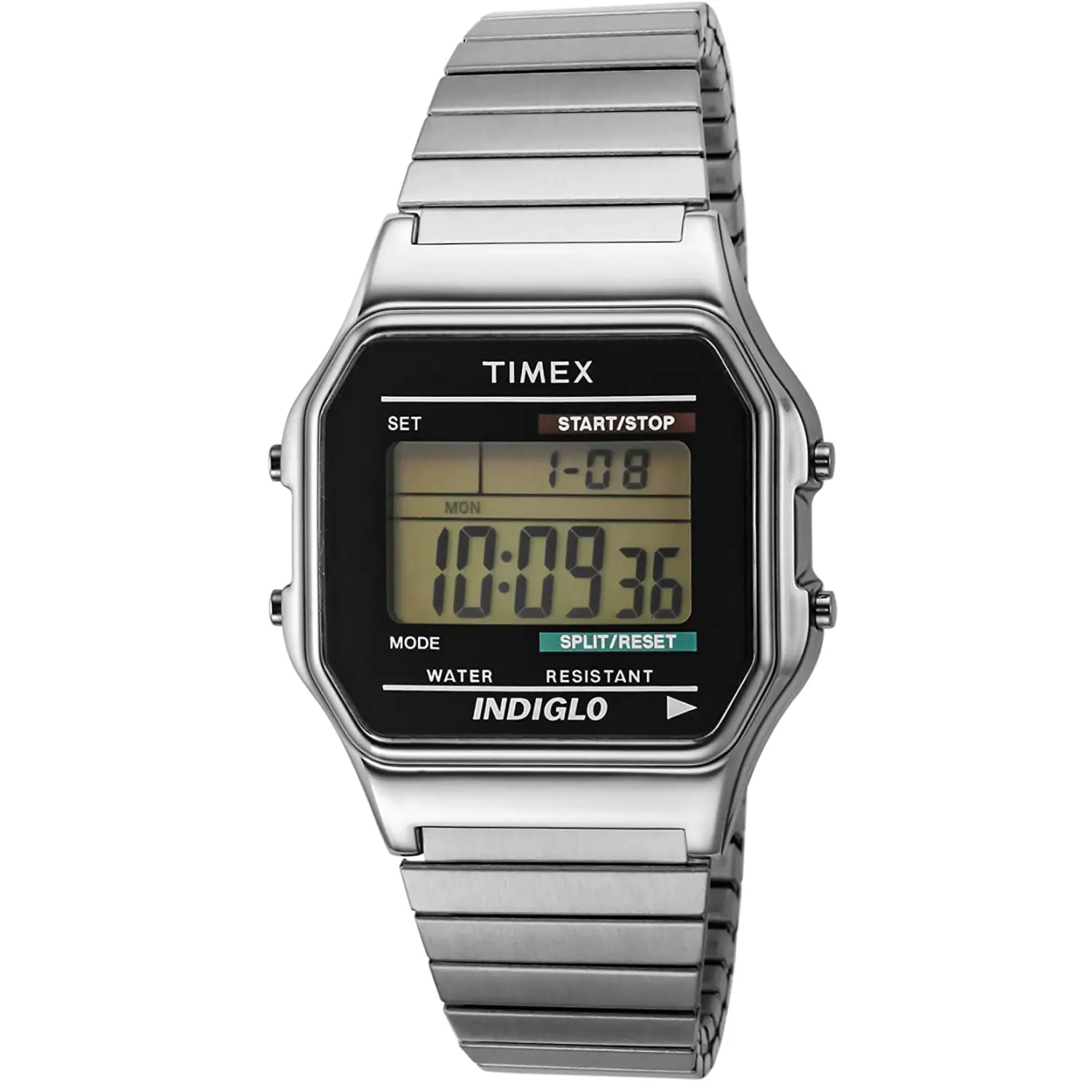 Timex Men’s Classic Digital Quartz Resin/Stainless Steel