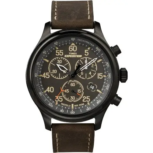 Timex Men’s Expedition Leather Strap Watch T49905 - Misc
