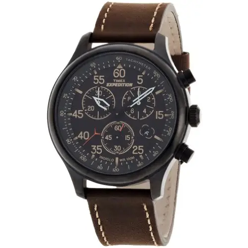 Timex Men’s Expedition Leather Strap Watch T49905 - Misc