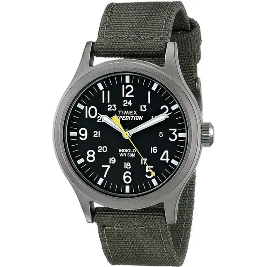 Timex Men’s Expedition Quartz Grey Brass Case/Green Nylon
