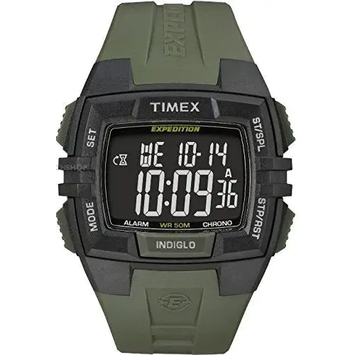 Timex Men's Expedition Rugged Wide Digital CAT Black/Green Watch T49903