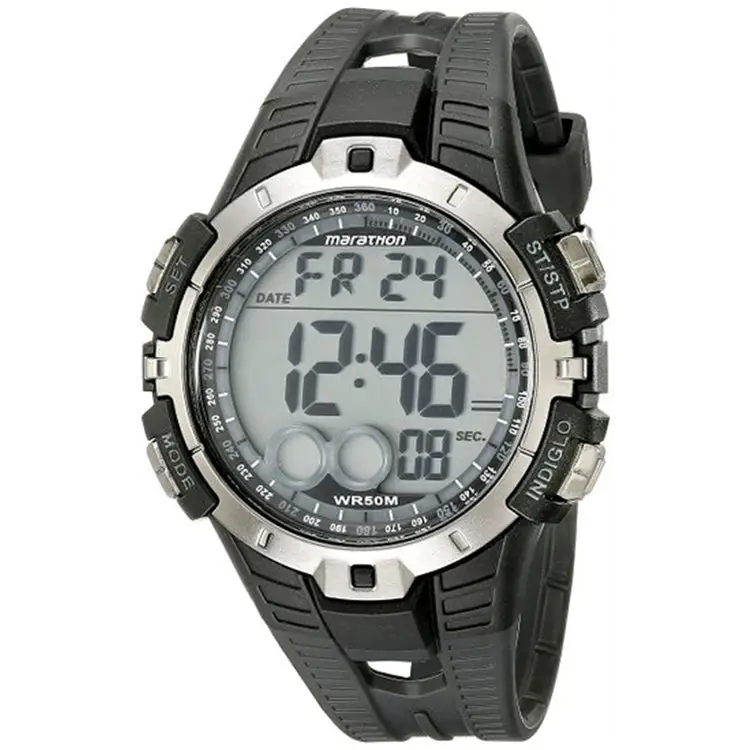 Timex Men’s Marathon 50m Digital Night Light Black Resin