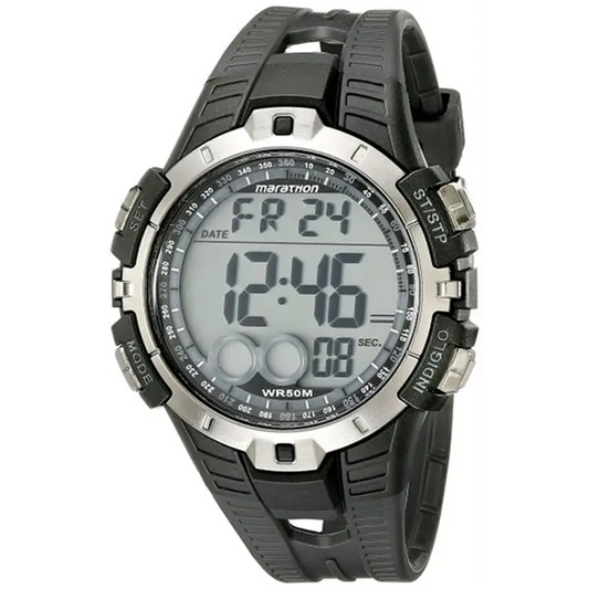 Timex Men’s Marathon 50m Digital Night Light Black Resin