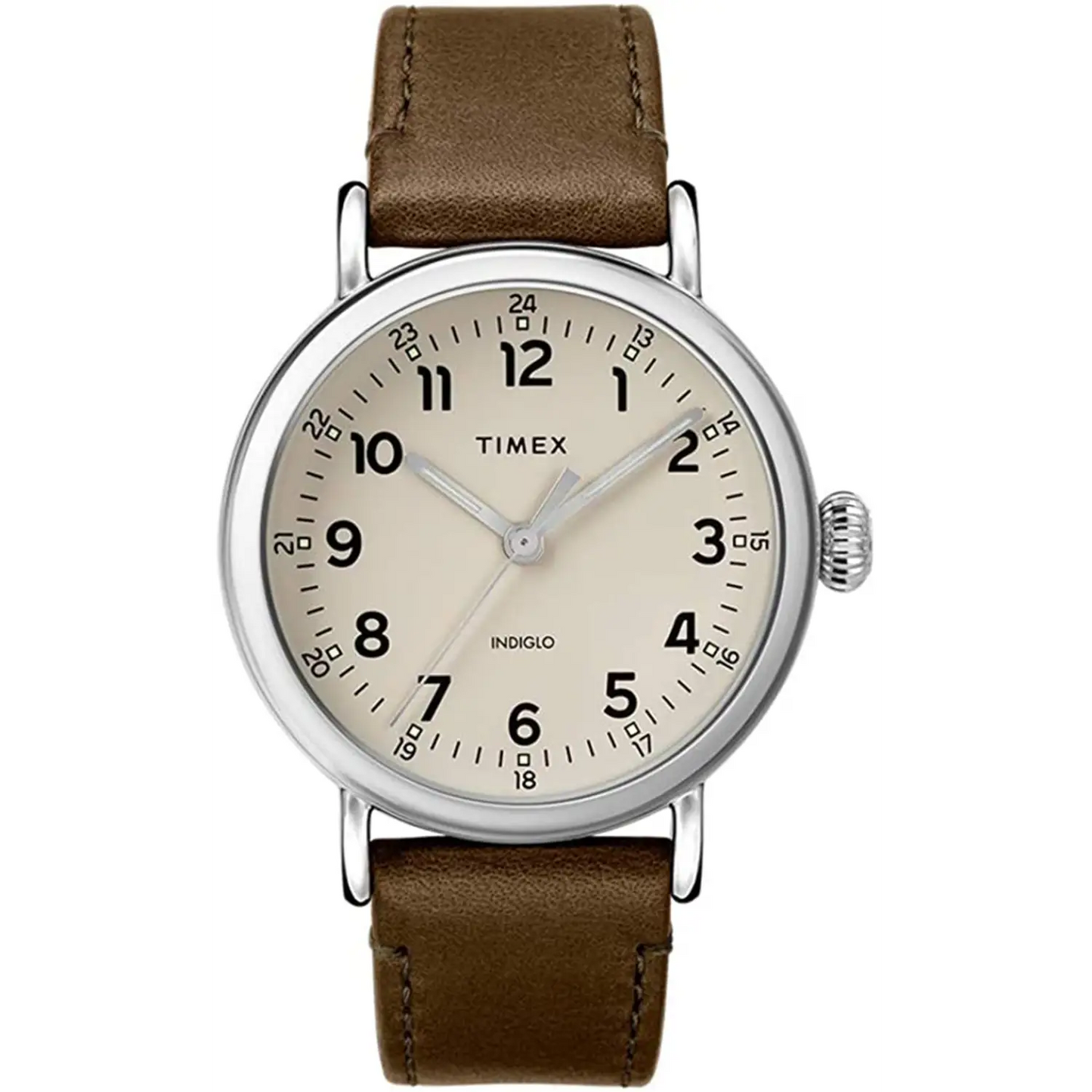 Timex Men’s Standard Quartz Grey Dial Brass/Olive Green