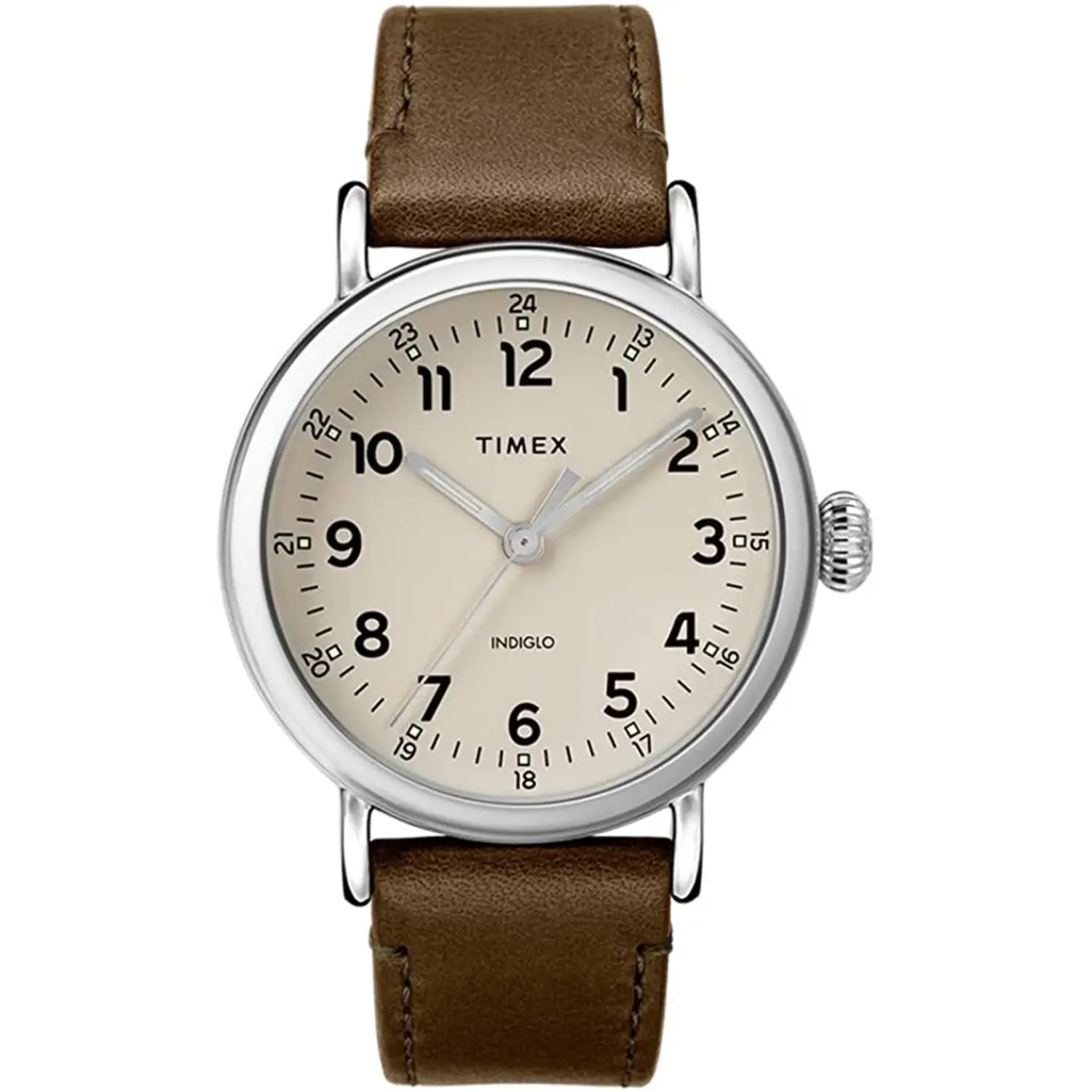 Timex Men’s Standard Quartz Grey Dial Brass/Olive Green