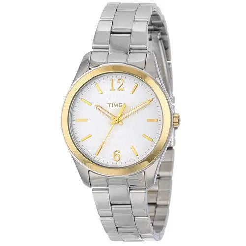 Timex Women’s Analog Quartz Two Toned Stainless Steel Watch