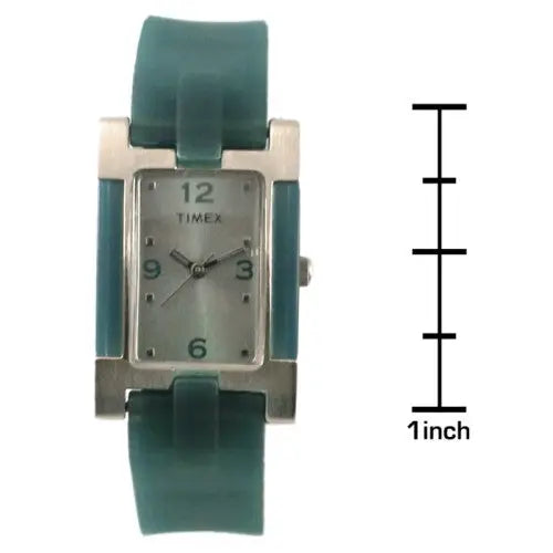 Timex Women’s Blue Dial Blue Rubber Strap Watch - Watches