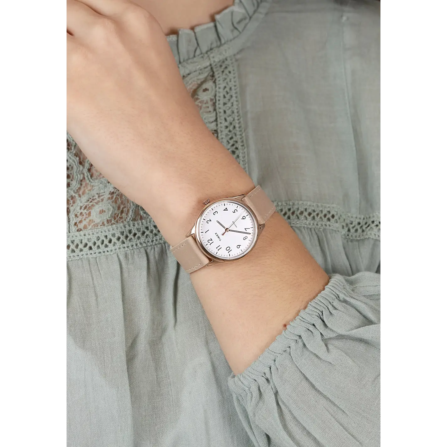 Timex women's easy clearance reader leather strap watch