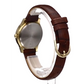 Timex Women’s Essex Avenue MOP Gold Tone Brass/Brown Leather