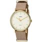 Timex Women’s Fairfield Quartz Brass Case/Taupe Leather