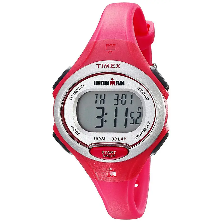 Timex Women’s Ironman 30 Lap Digital 100m Pink Resin Watch
