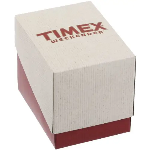 Timex Women’s T2N7649J Weekender Shaped Case White & Tan