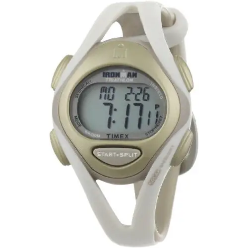 Timex Women’s T5K450 Ironman Sleek 50-Lap White/Natural