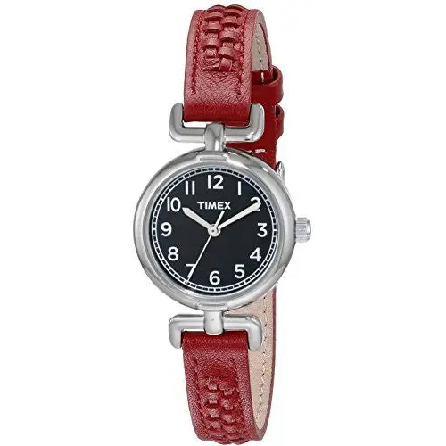 Timex Women’s Weekender Analog Quartz Petite Red Leather