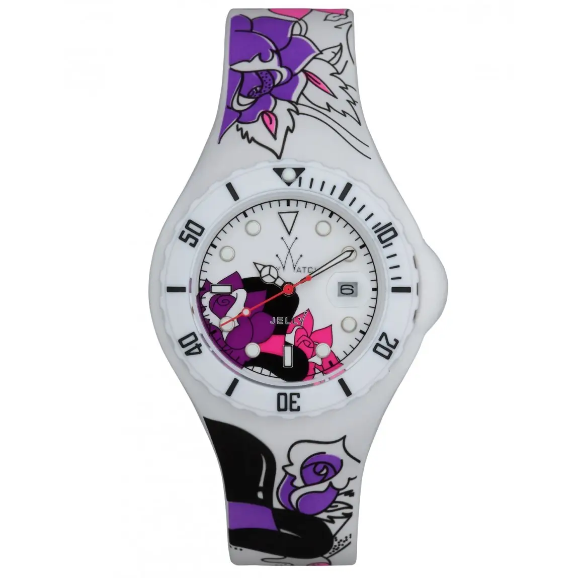 Toy Watch Jelly Tattoo White Skull Theme Women’s Watch