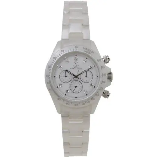 Toy Women’s White Plasteramic Chronograph Watch FLP06WH -