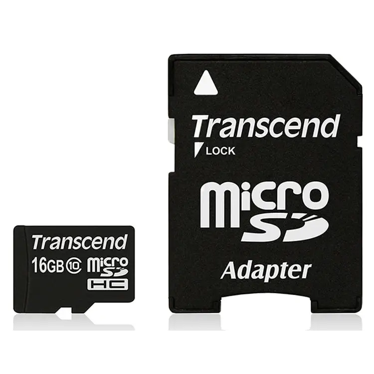 Transcend 16GB MicroSDHC Memory Card with Adapter 30 MB/s