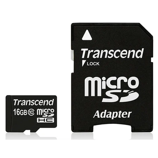 Transcend 16GB MicroSDHC Memory Card with Adapter 30 MB/s