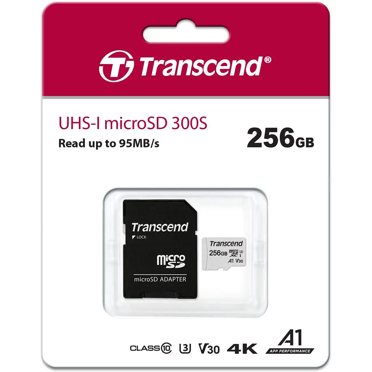 Transcend 256GB Class 10 MicroSDXC I with Adapter Memory